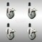 Service Caster 4 Inch 316SS Gray Poly Swivel 1-5/8 Inch Expanding Stem Caster Set Lock Brake SCC-SS316TTLEX20S414-PPUB-158-4 - alternate 1